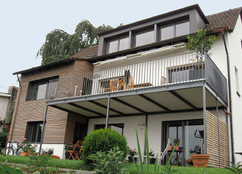 Fassade mit Wärmedämmung